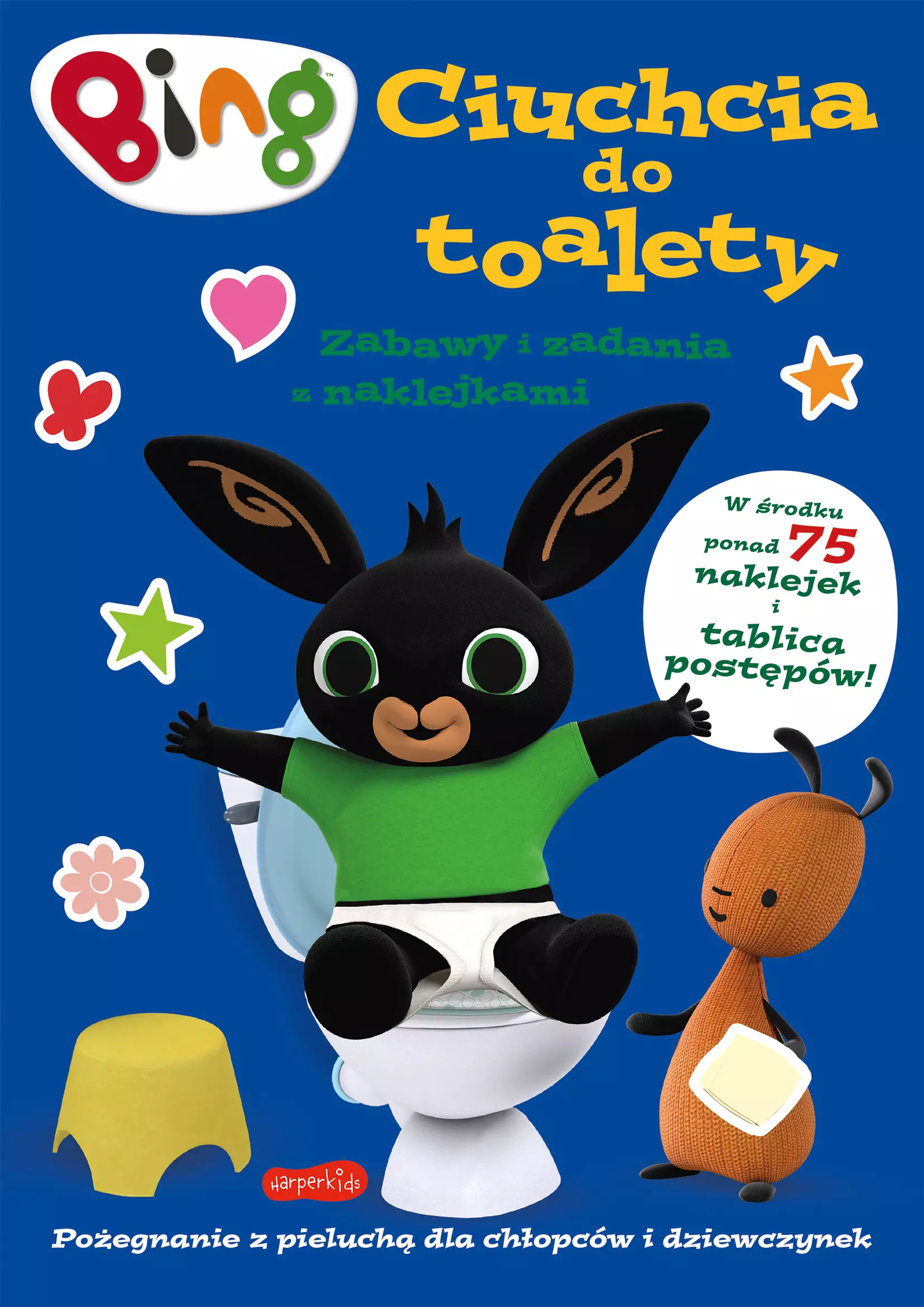 Zabawy i zadania z naklejkami. Bing. Ciuchcia do toalety - Książki
