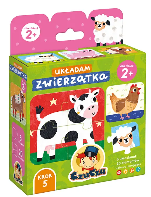 Puzzle CzuCzu 5w1. Zwierzątka - Puzzle