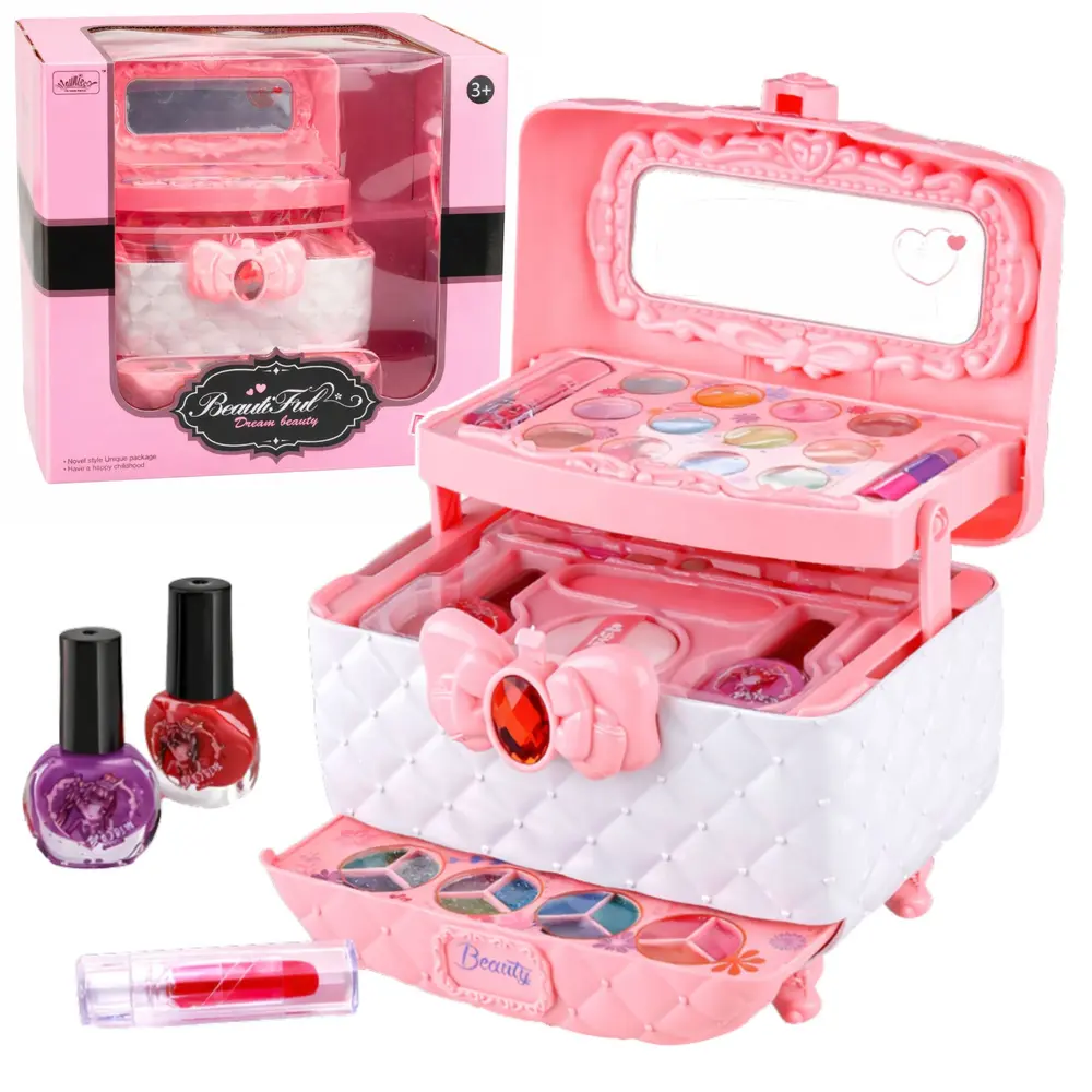 Zestaw Pięknośći Do Makijażu i Paznokci Kuferek Z Kosmetykami Dla Dzieci - Gry