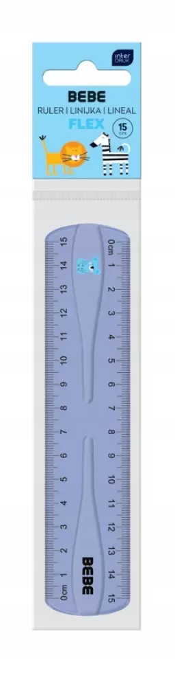 Linijka elastyczna flex 15 cm BEBE KIDS Interdruk fioletowa z koalą - Papiernicze i szkolne