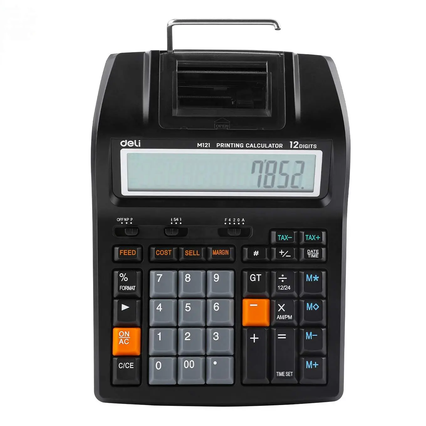Kalkulator z drukarką DELI czarny - Papiernicze i szkolne