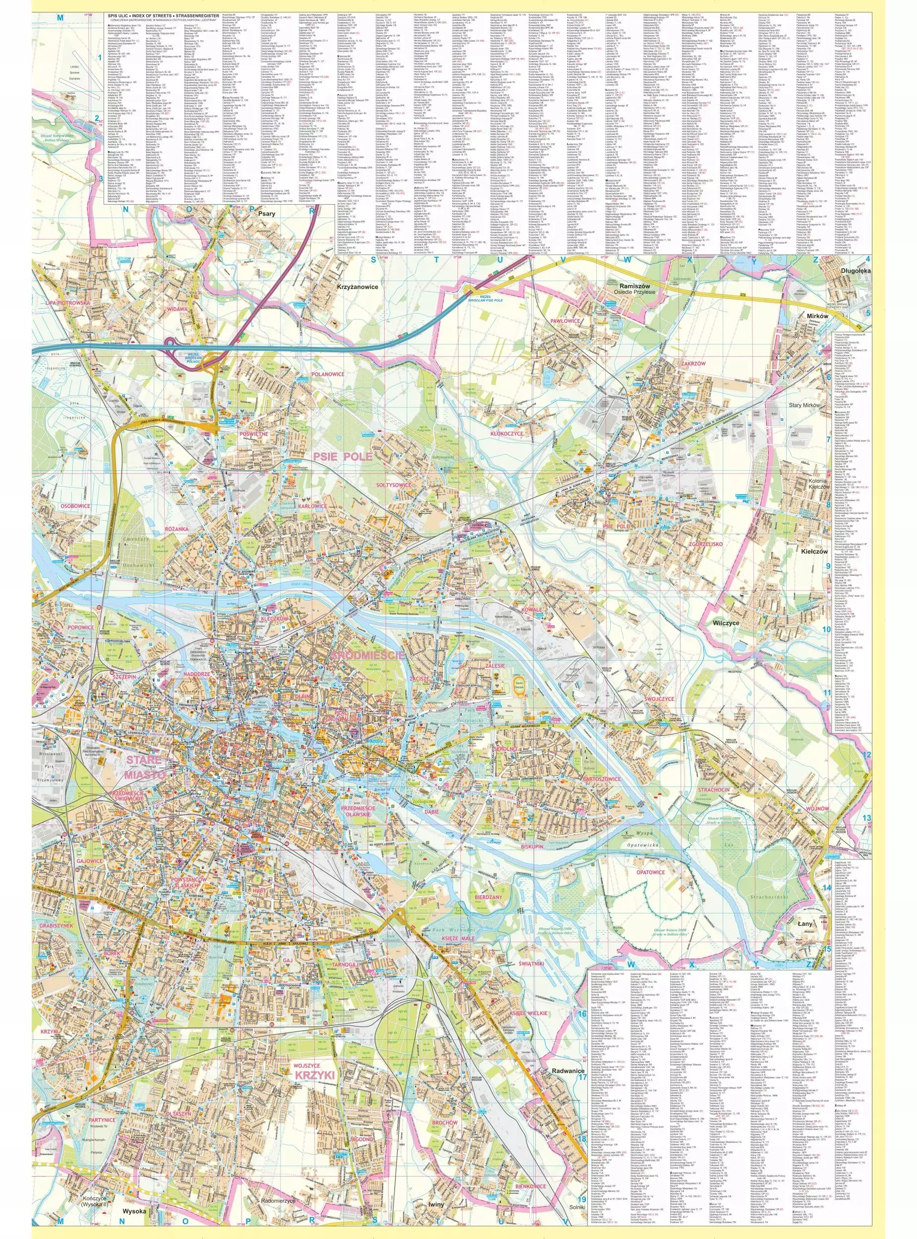 Wrocław plan miasta, mapa turystyczna NAJNOWSZE WYDANIE 2026 1:20 000 - Książki