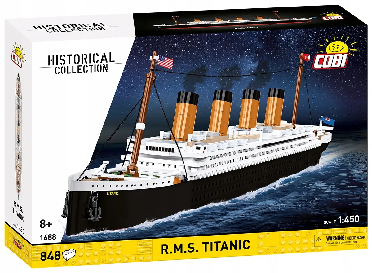 KLOCKI KONSTRUKCYJNE COBI 1688 Statek R.M.S TITANIC 848 EL. - Zabawki
