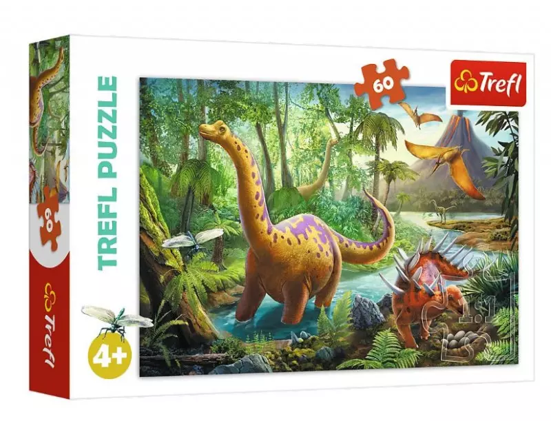 Puzzle 60 elementów. Wędrówki dinozaurów - Puzzle