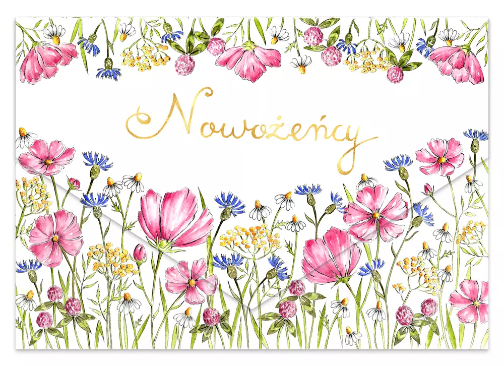 Karnet A5 ślub polne kwiaty - Papiernicze i szkolne