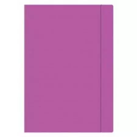 Teczka z gumką Papierowa A4 Fiolet Fluo Interdruk 213129 - Papiernicze i szkolne
