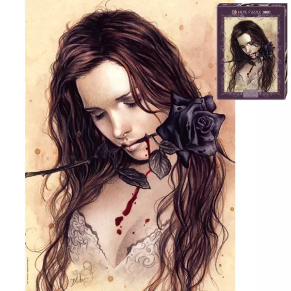 Czarna róża. Puzzle 1000 elementów