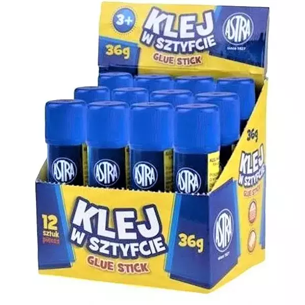 Klej w sztyfcie 36 g (12 sztuk) - Papiernicze i szkolne