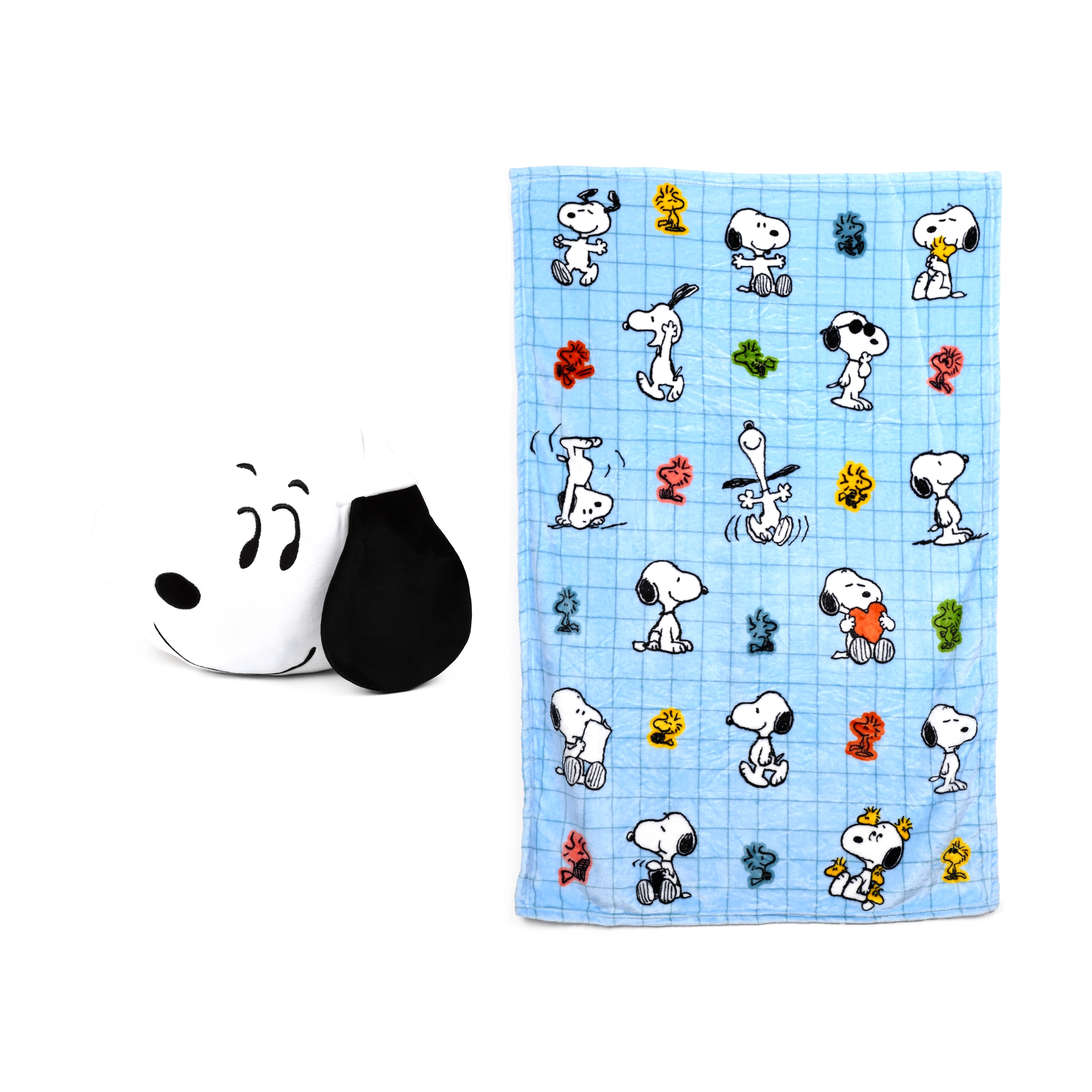 Pluszowa poduszka i koc 2w1 - Peanuts Snoopy & Woodstock - Blankeazzz - Zabawki