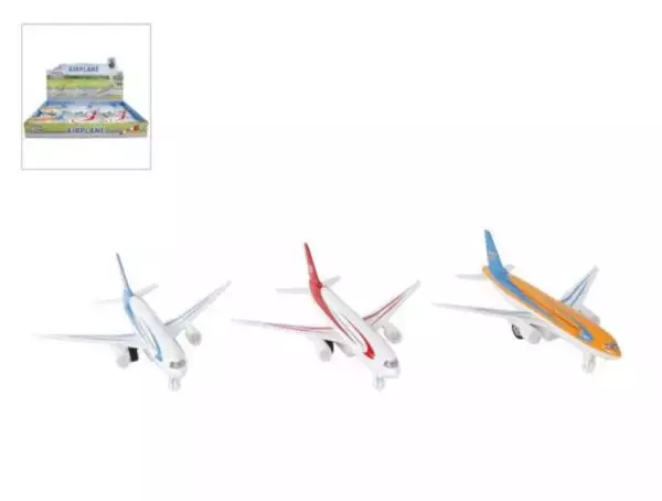 Samolot 18,5cm z napędem, światłem i dźwiękiem - Zabawki