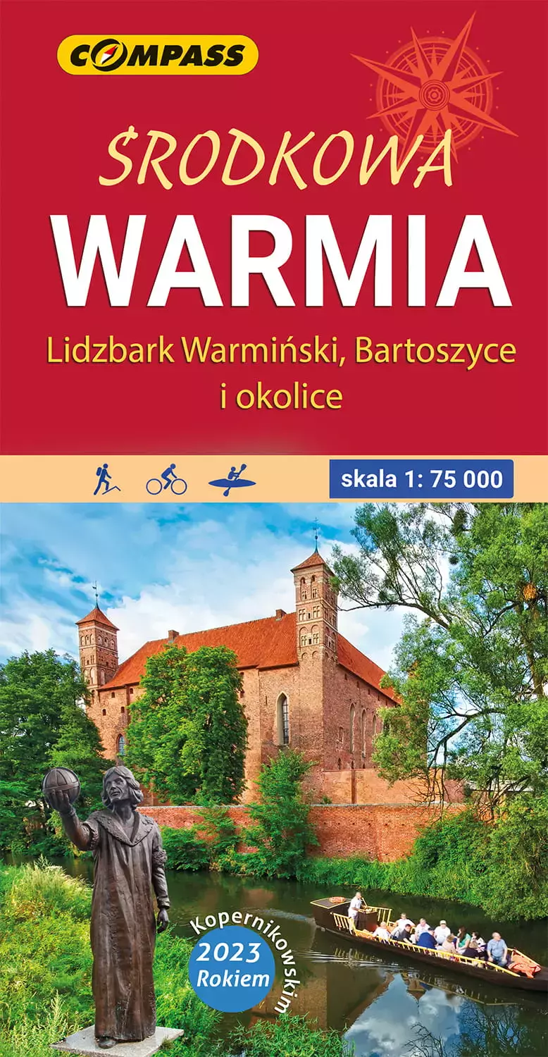 Środkowa Warmia - Lidzbark Warmiński, Bartoszyce i okolice. Mapa w skali 1:75 000 - Książki