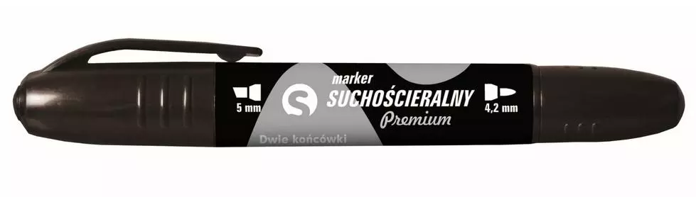 Marker suchoś. czarny 2 końcówki (12szt.) KM504-V2 - Papiernicze i szkolne