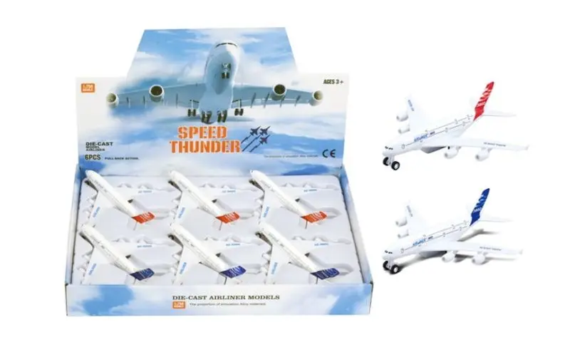 Samolot metal św/dźw 6szt/disp Q9824 00306 - Zabawki