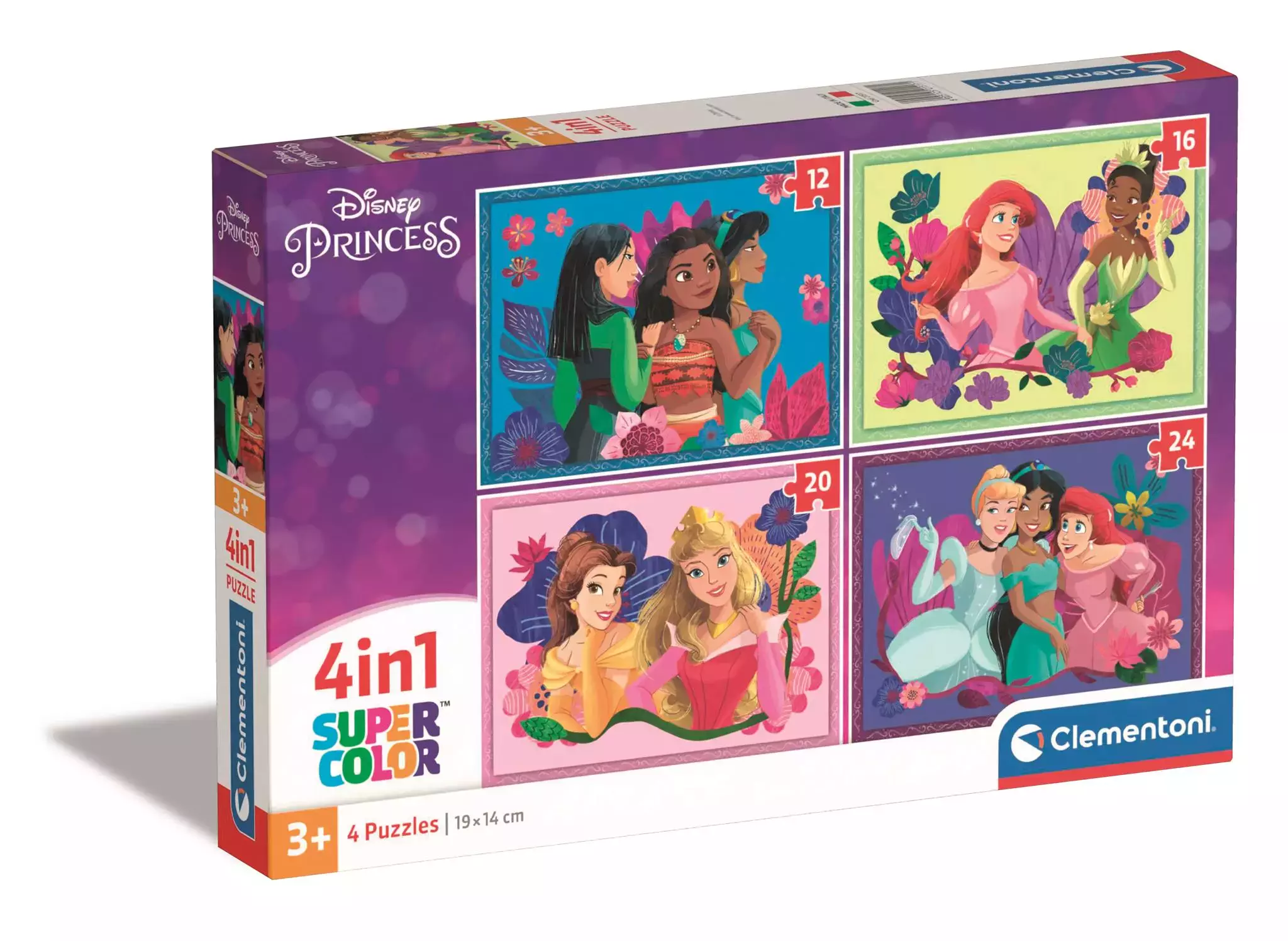 Puzzle 4w1 Super Kolor Disney Princess - Clementoni