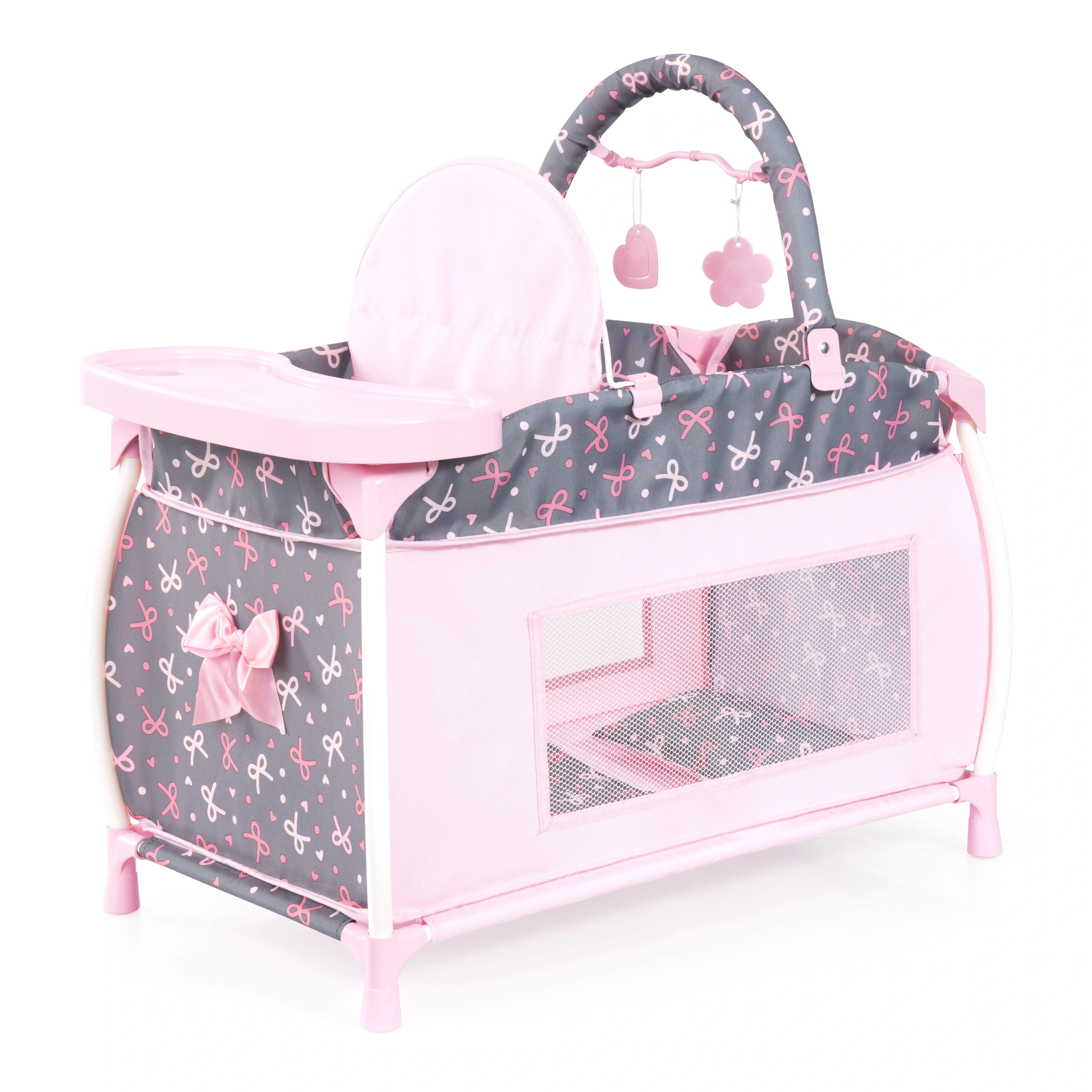 Bayer Design Łóżeczko dla lalek (Dolls Multi Bed) różowo-szare - Zabawki