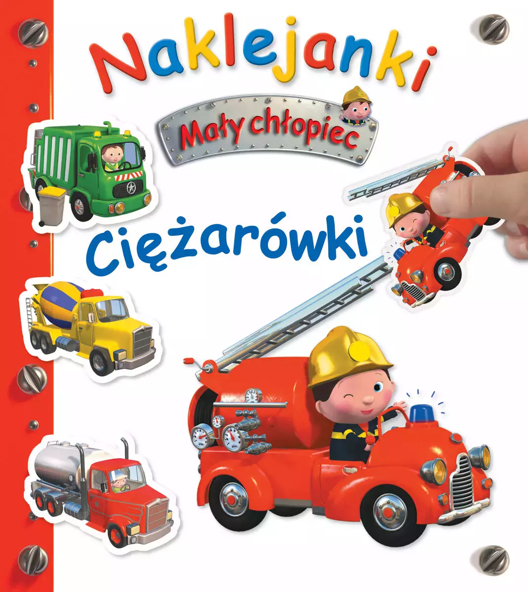 Mały chłopiec. Naklejanki. Ciężarówki - Książki
