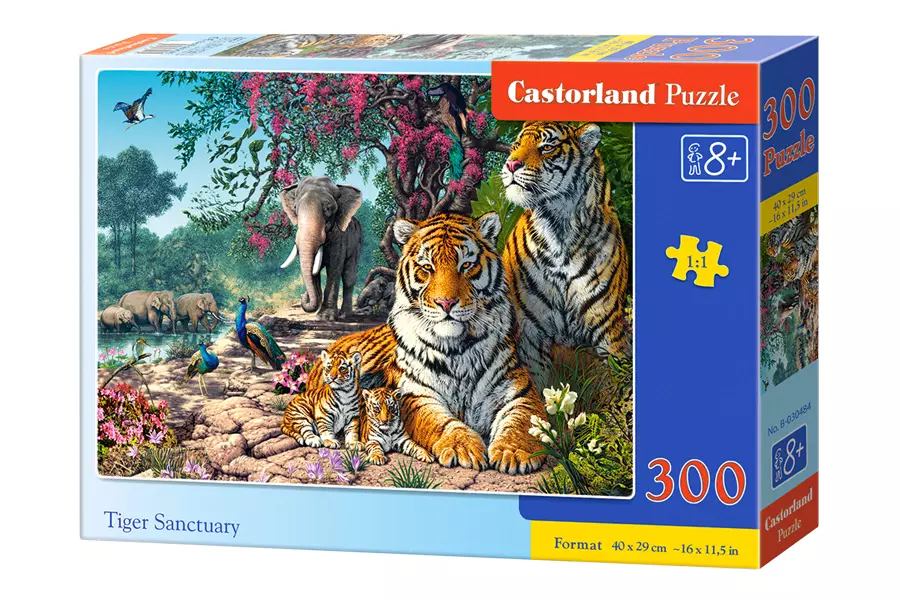 Puzzle 300 elementów. Tiger Sanctuary