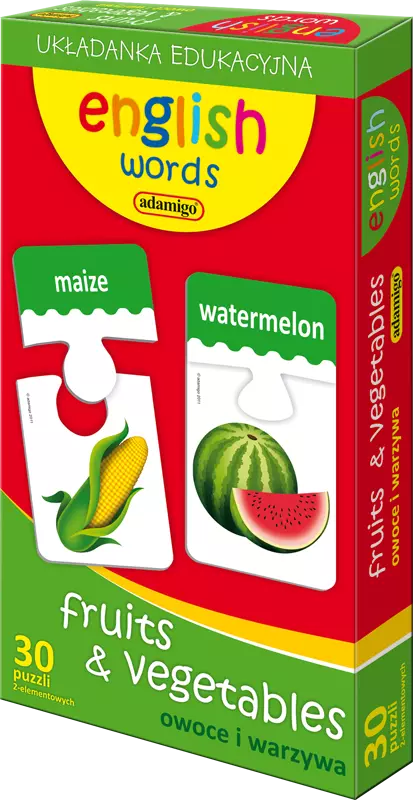 English words. Fruits & vegetables, owoce i warzywa - Gry