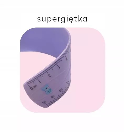 Linijka elastyczna flex 15 cm BEBE KIDS Interdruk fioletowa z koalą - Papiernicze i szkolne