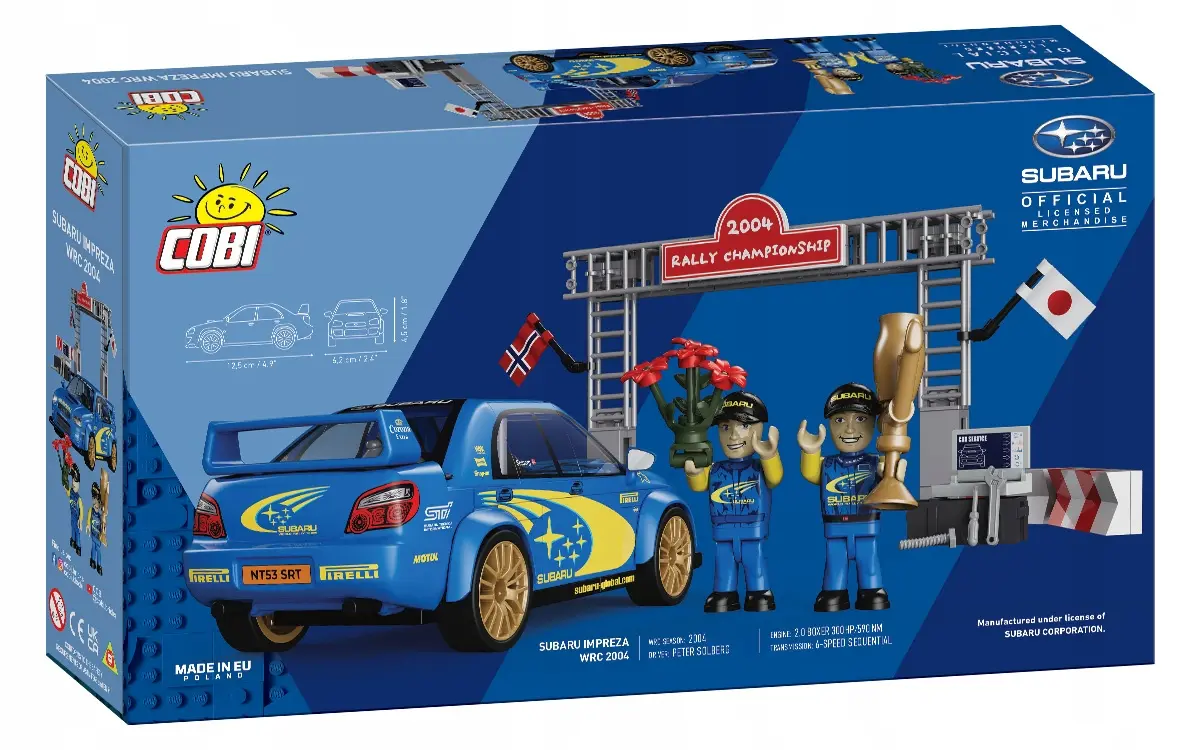 KLOCKI KONSTRUKCYJNE COBI 24652 Samochód Subaru Impreza WRC 2004 206 EL. - Zabawki