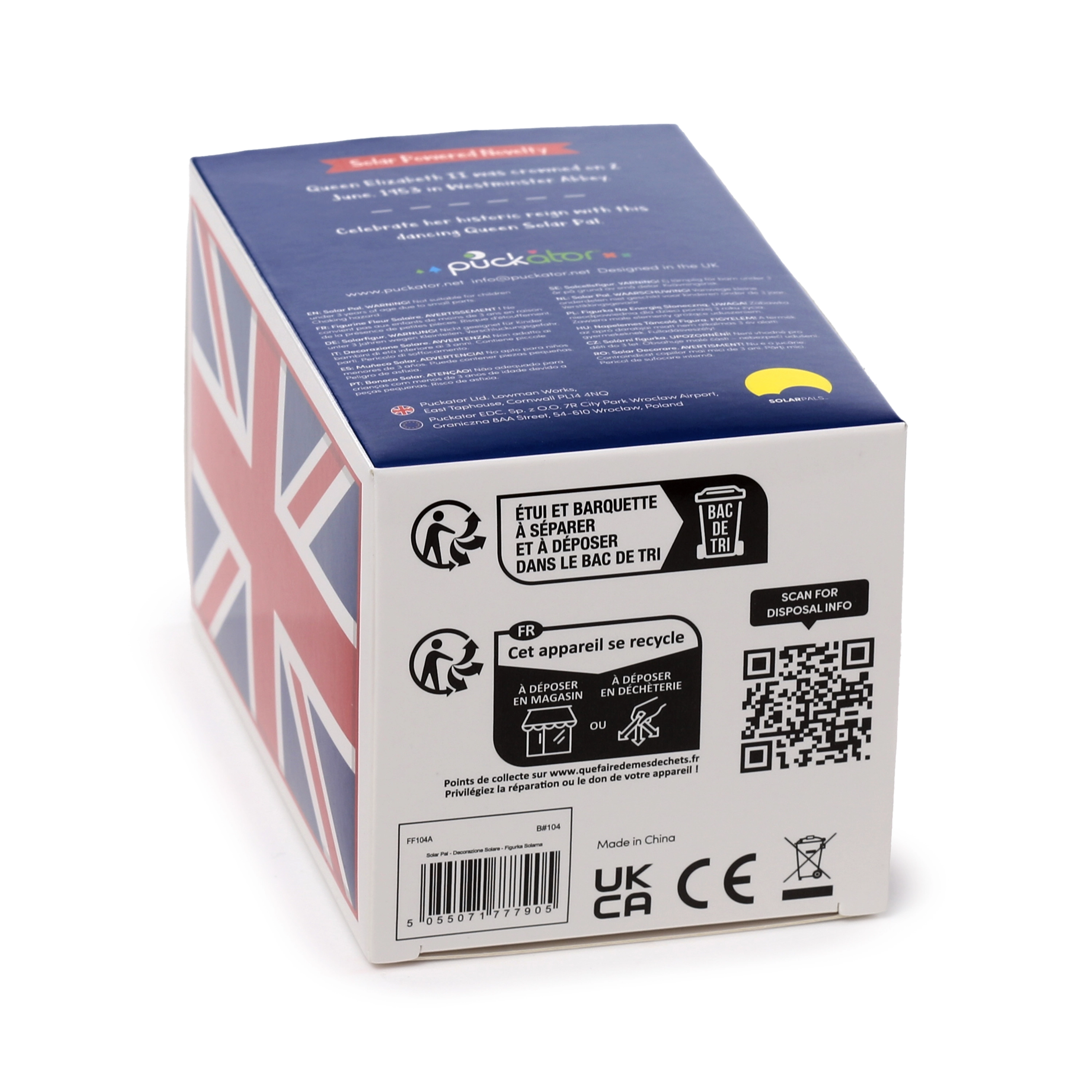 Figurka solarna 70 platynowa rocznica Królowej - Papiernicze i szkolne