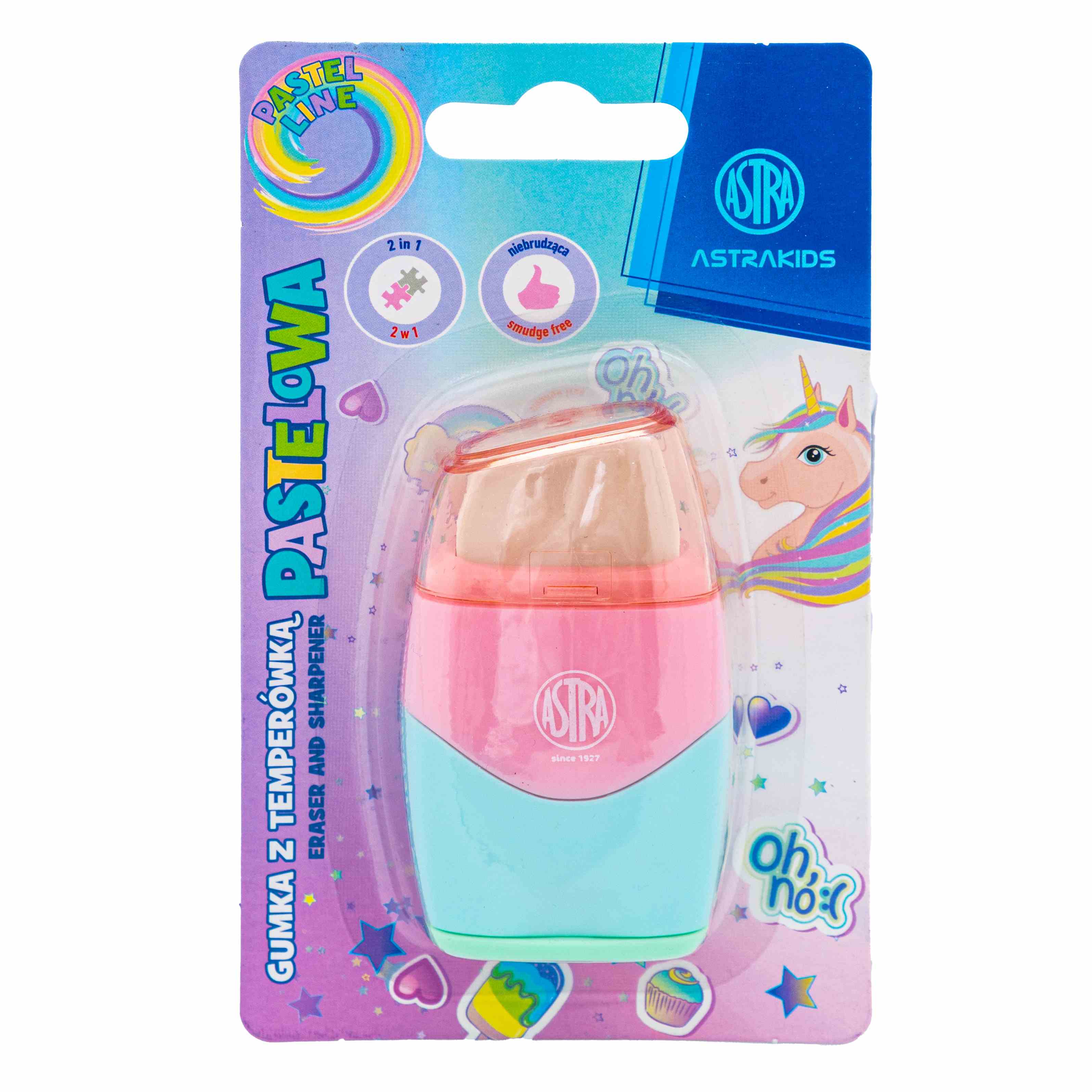 Temperówka i gumka 2w1 Astrakids Unicorn - Papiernicze i szkolne