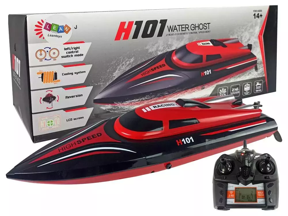 Motorówka R/C H101 czerwona 1:48 2.4G 35 km/h - Zabawki