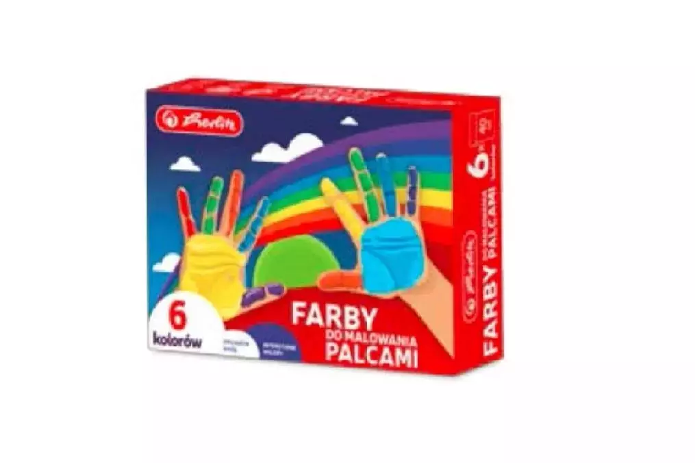 Farby do malowania palcami 6 kolorów - Książki