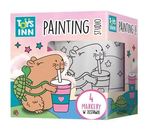 Kubek do kolorowania z markerami Kapibara - Papiernicze i szkolne