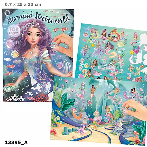 Zestaw z naklejkami Top Model Syrenka 13395A - Zabawki