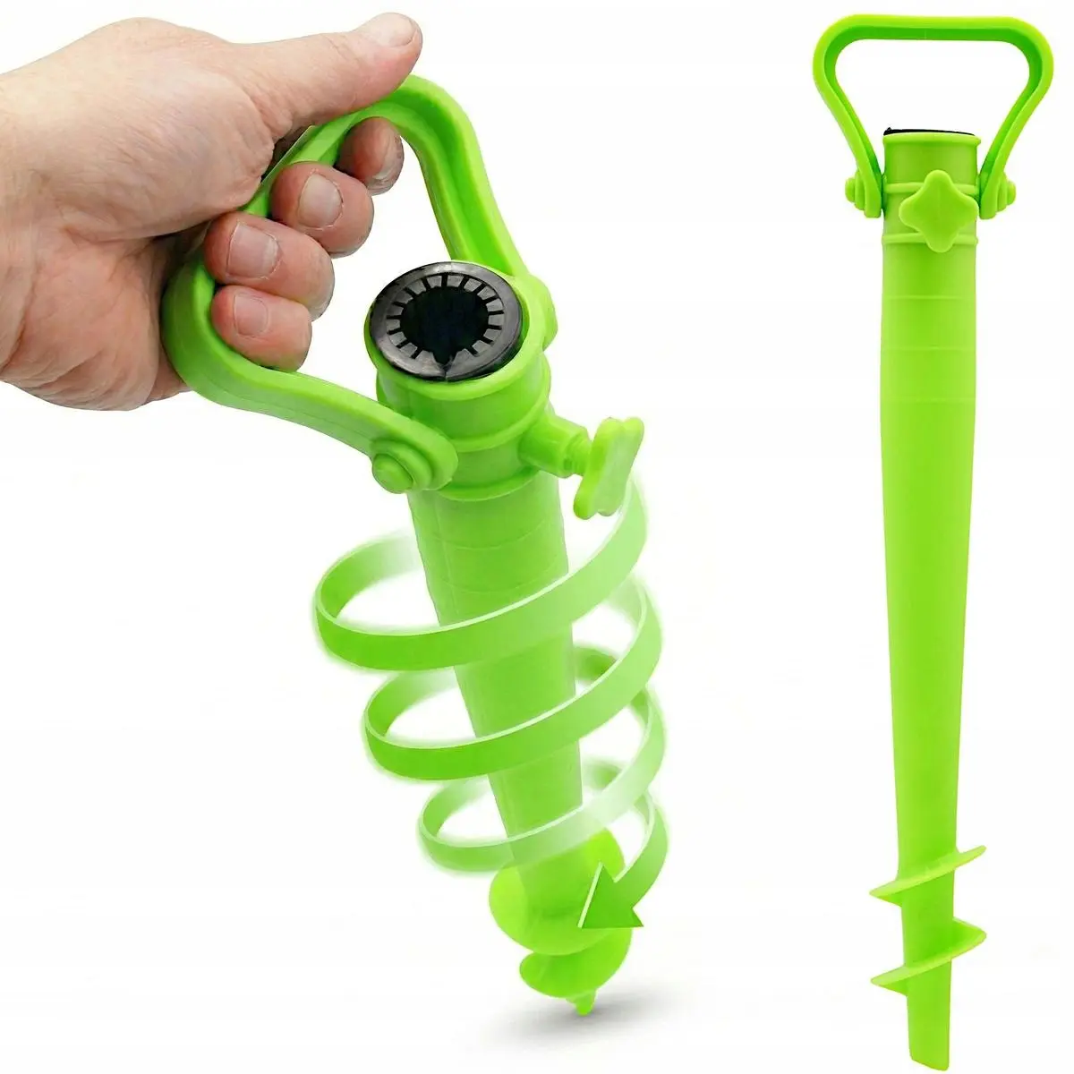 Baza Mocowanie do Parasola Plastikowe Wkręcane 37CM Zielone - Elektronika i akcesoria