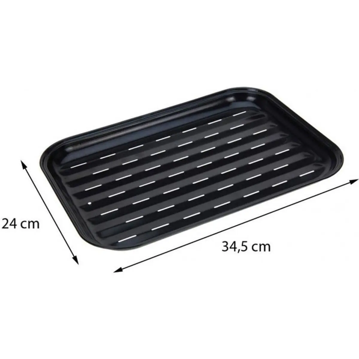 Blaszka Tacka do Grilowania 34x24CM Non Stick Czarna - Elektronika i akcesoria