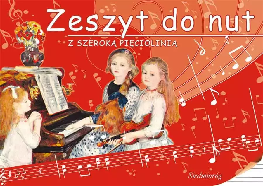 Zeszyt do nut z szeroką pięciolinią - Książki