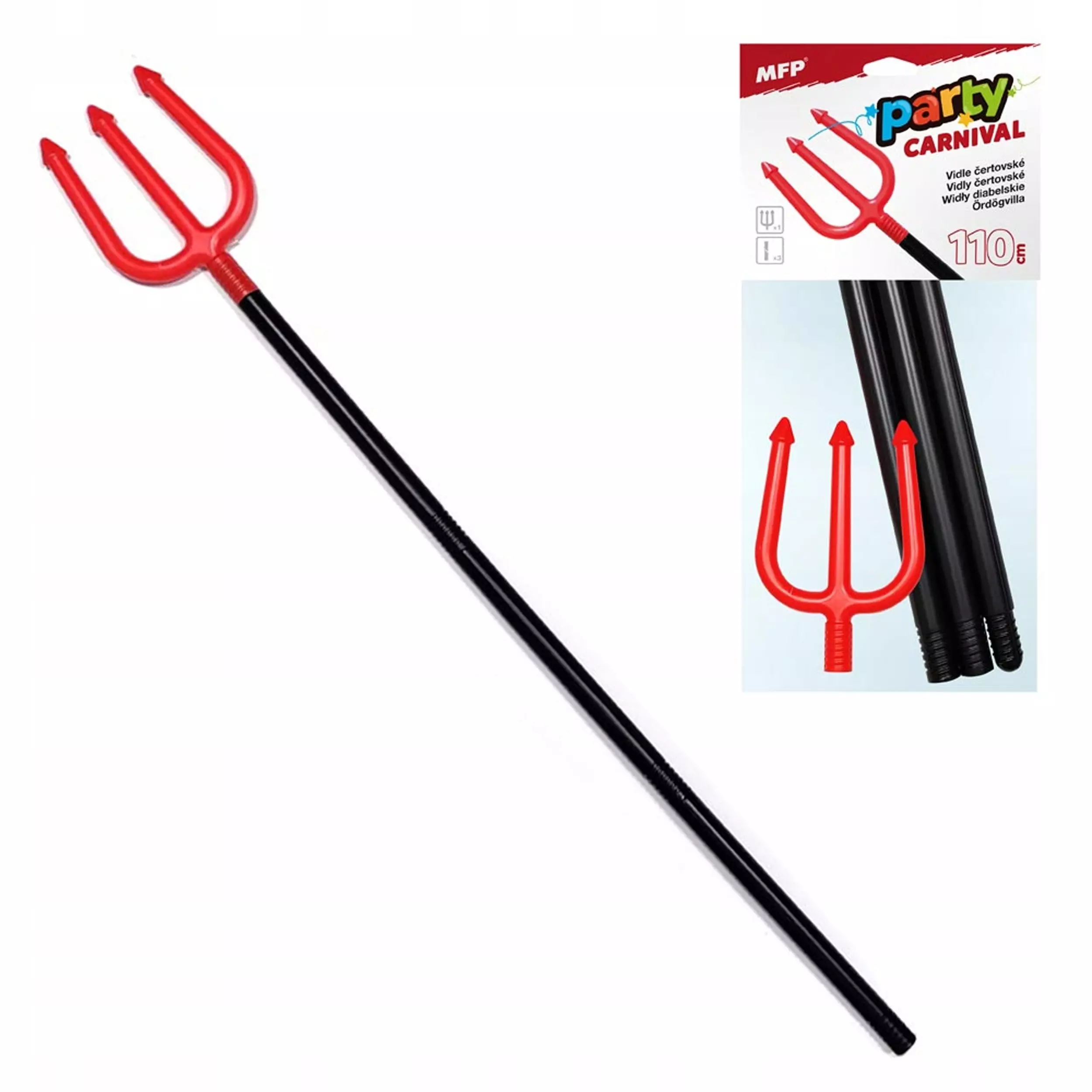 WIDŁY DIABELSKIE SKŁADANE UZUPEŁNIENIE STROJU HALLOWEEN 110cm 1042412 MFP - Papiernicze i szkolne