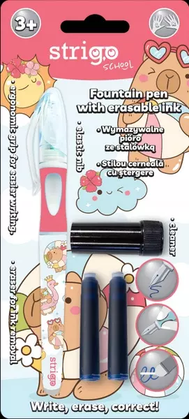 Pióro wymazywalne ze stalówką Kapibara niebieskie - Papiernicze i szkolne