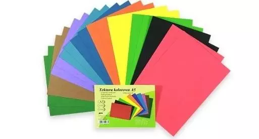 Tektura A5 kolorowa 20szt - Papiernicze i szkolne