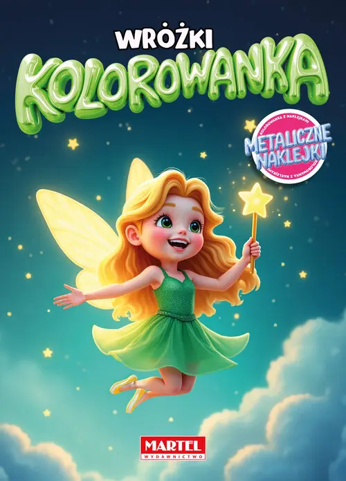 Kolorowanka Wróżki z naklejkami metalicznymi - Książki