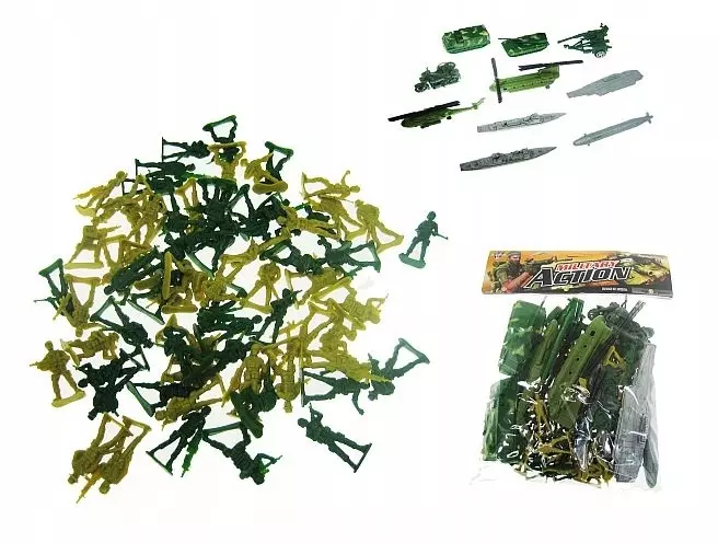 ZESTAW ŻOŁNIERZYKI ARMIA WOJSKO HELIKOPTER CZOŁG OKRĘT 5a - Zabawki