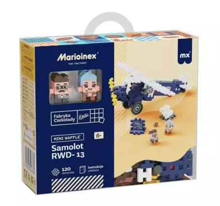 Klocki konstrukcyjne Wafle Mini 120el Wedel Samolot1/4