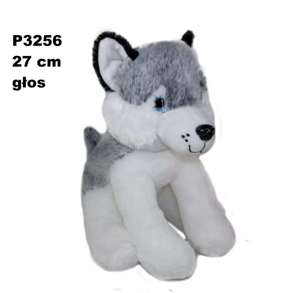 Pluszak Pies z Glosem 24cm Siedzacy Huski Sa