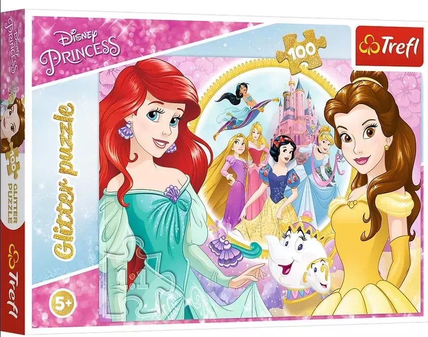 Puzzle 100 elementów. Glitter. Wspomnienia Belli i Arielki - Puzzle