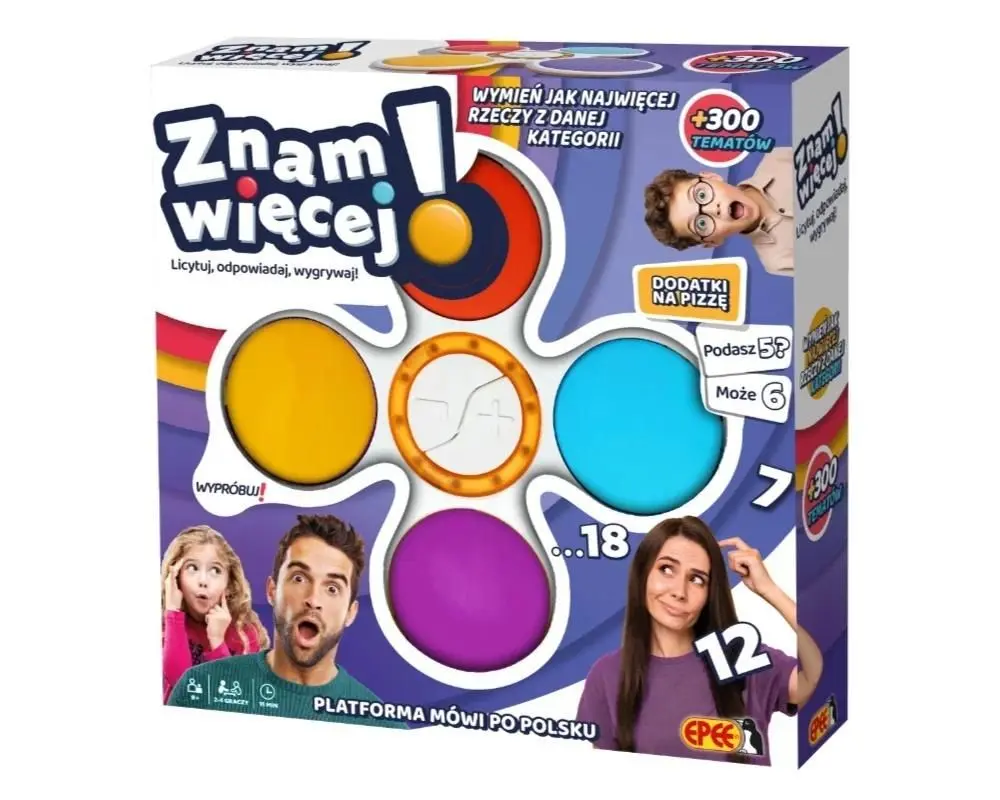 Gra planszowa Znam więcej - elektroniczna gra familijna Epee - Gry