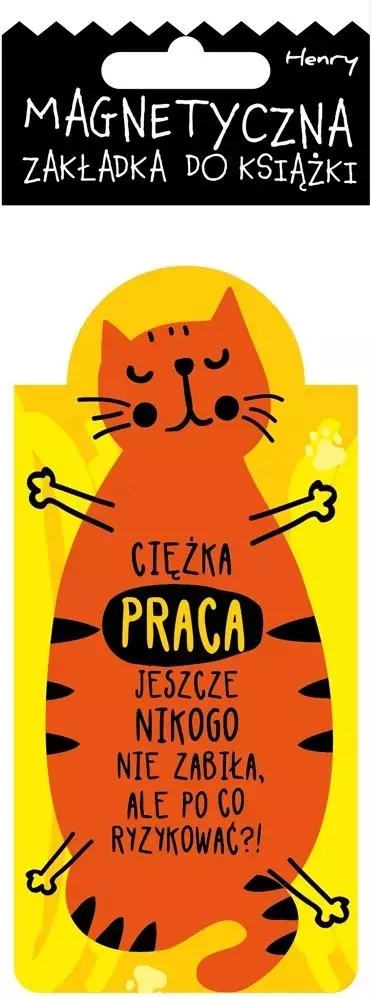 Zakładka magnetyczna, kot praca - Papiernicze i szkolne