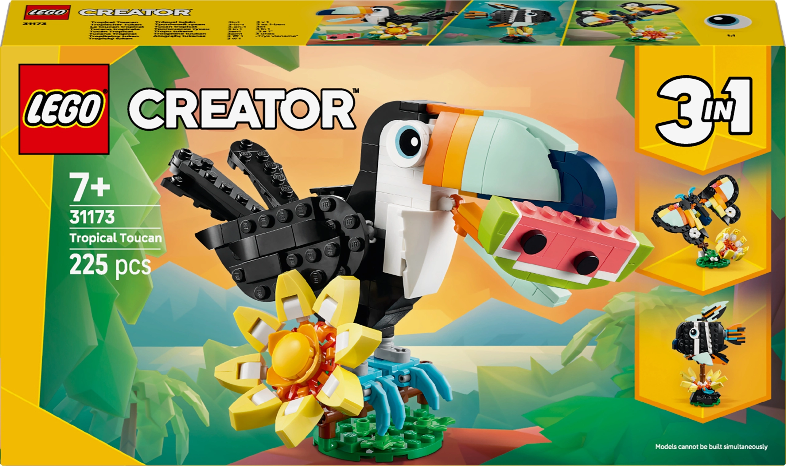 LEGO Creator 3 w 1 Dzikie zwierzęta: Tropikalny tukan 31173 - Zabawki