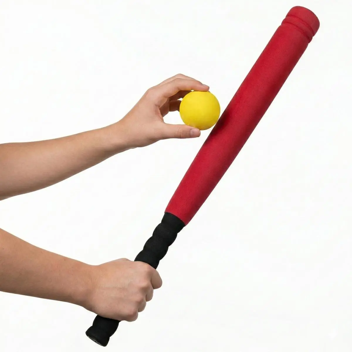 Kij do Baseballa Junior 54CM z Piłką Soft Czerwony - Elektronika i akcesoria