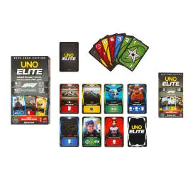Mattel Karty Uno Elite FormuŁa 1 2025 Booster Pack Zestaw Dodatkowy, 30 Kart Specjalnych Elite, Edycja Podstawowapud9 - Gry