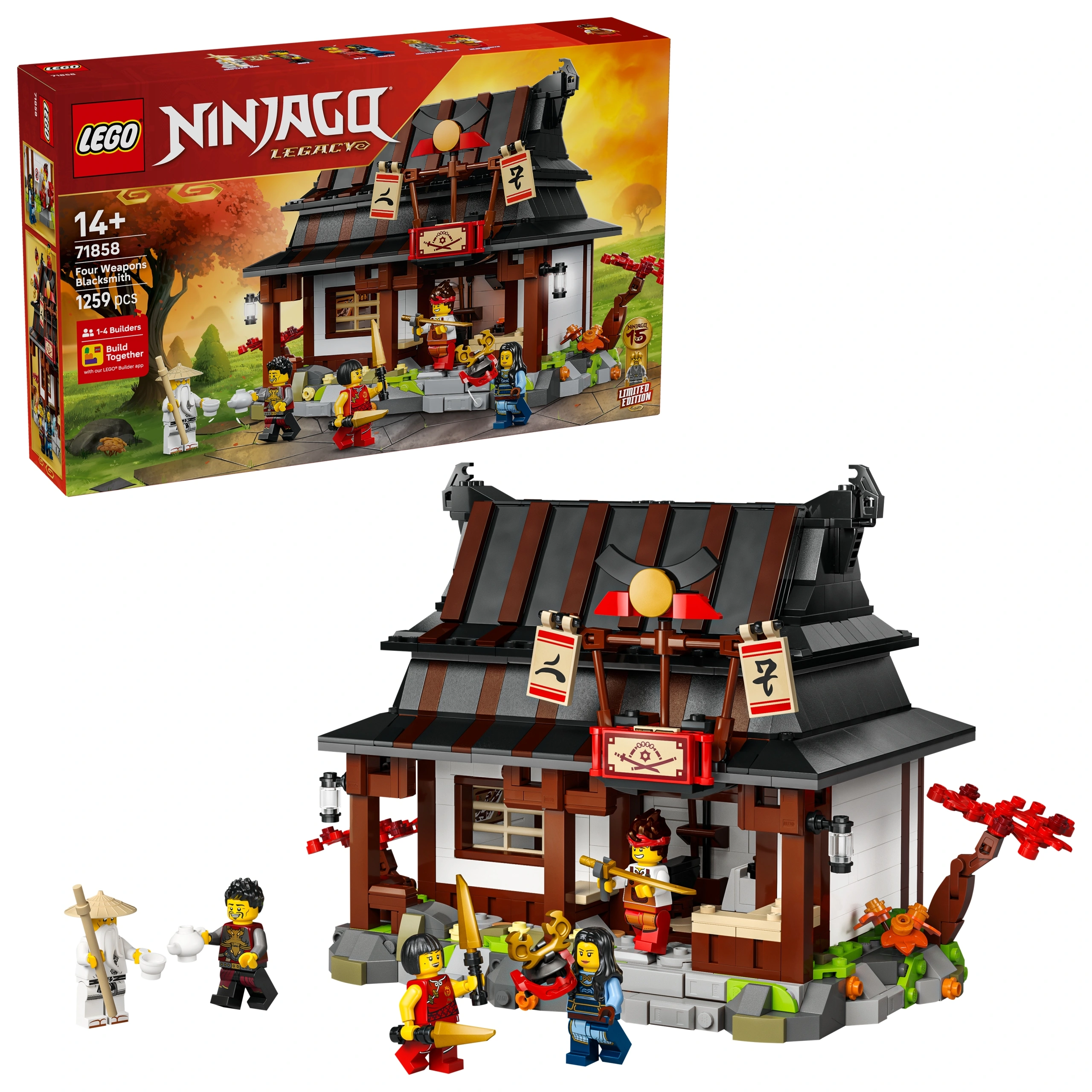 LEGO NINJAGO 71858 Forge Four Weapons: 15 lat NINJAGO 71858 - Zabawki