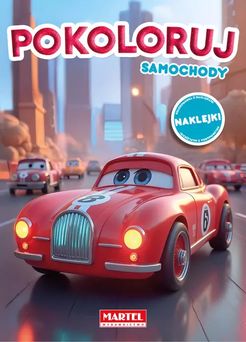 Kolorowanka Pokoloruj samochody z naklejkami - Książki