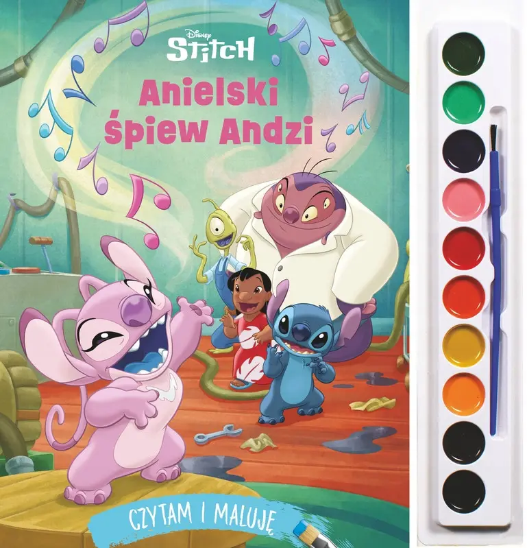 Czytam i maluję. Anielski śpiew Andzi. Disney Stitch - Książki