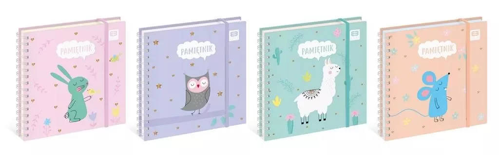 Pamiętnik 15x15 na gumkę Metallic B&B MIX - Papiernicze i szkolne